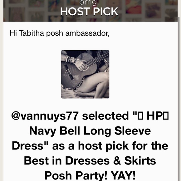 🎉2x HP🎉 LAST ONE!! Navy Bell Long Sleeve Dress - Picture 7 of 7